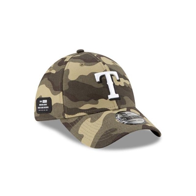 Green Texas Rangers Hat - New Era MLB Armed Forces Weekend 39THIRTY Stretch Fit Caps USA0721896